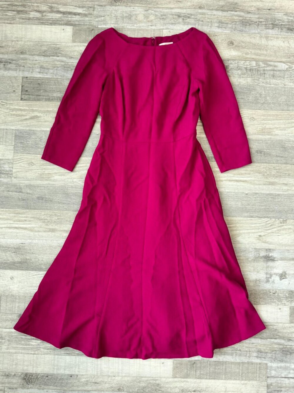 Eliza J. Pink 3/4 Sleeve Tailored Midi Dress P16
